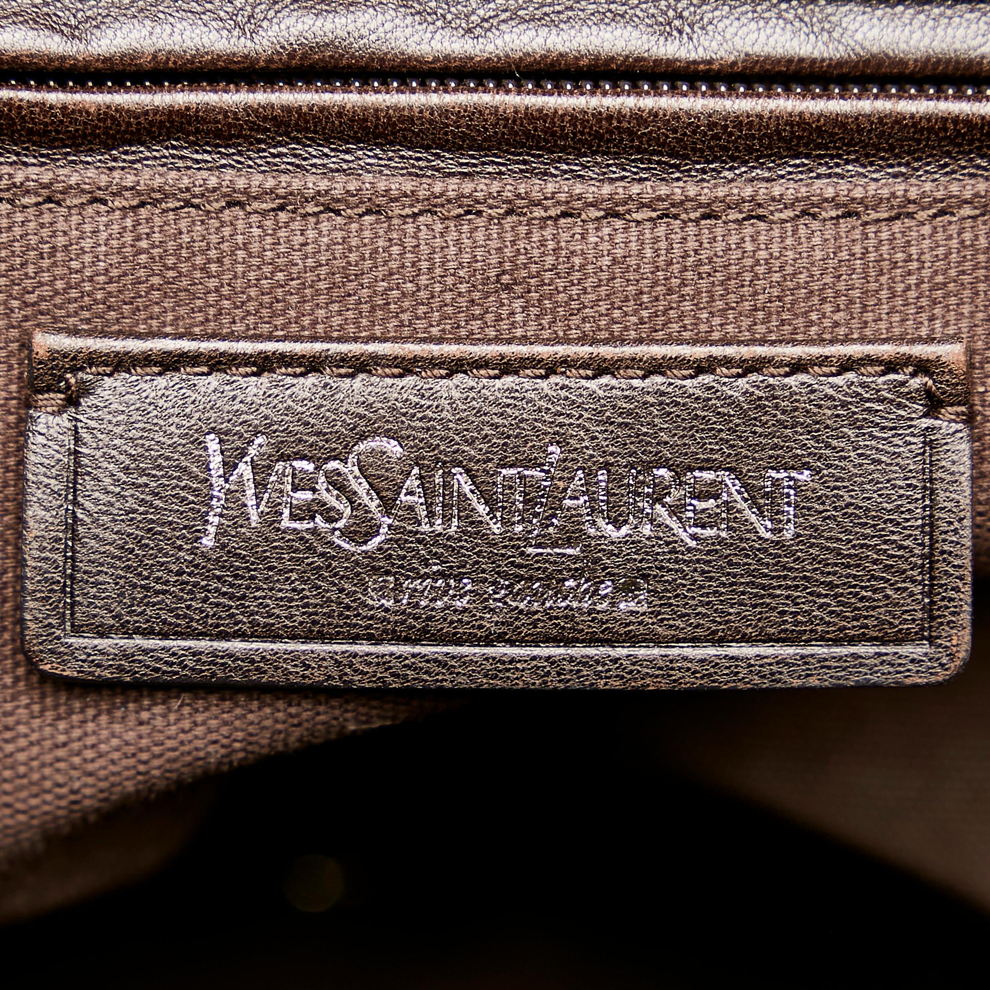 Saint Laurent Downtown Embossed Leather Tote Bag (SHG-28403)