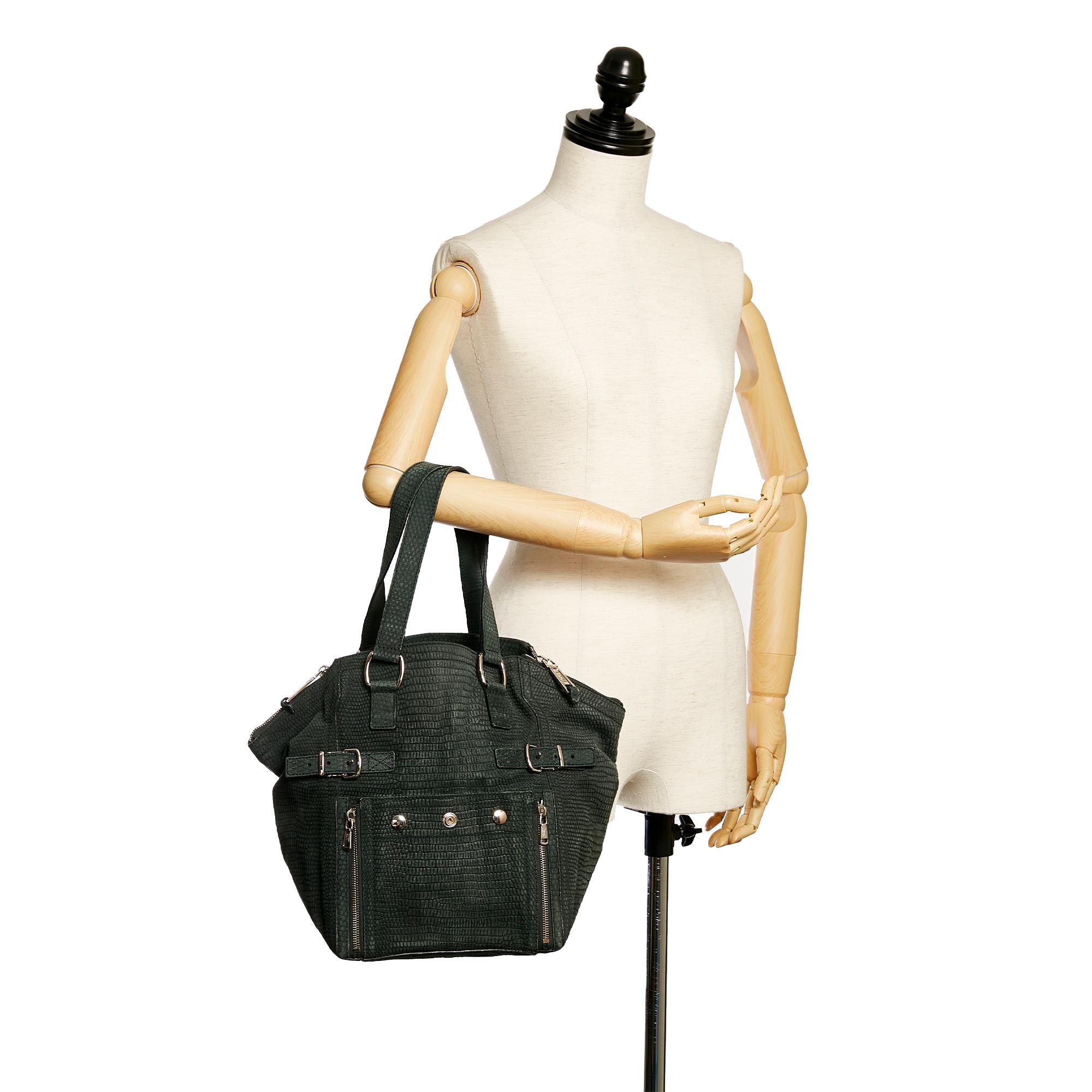 Saint Laurent Downtown Embossed Leather Tote Bag (SHG-28403)