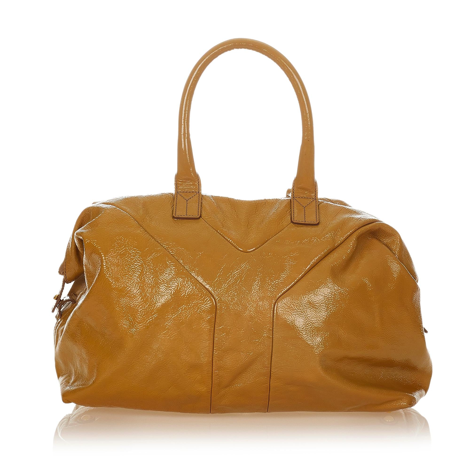 Saint Laurent Easy Y Patent Leather Tote Bag (SHG-26000)
