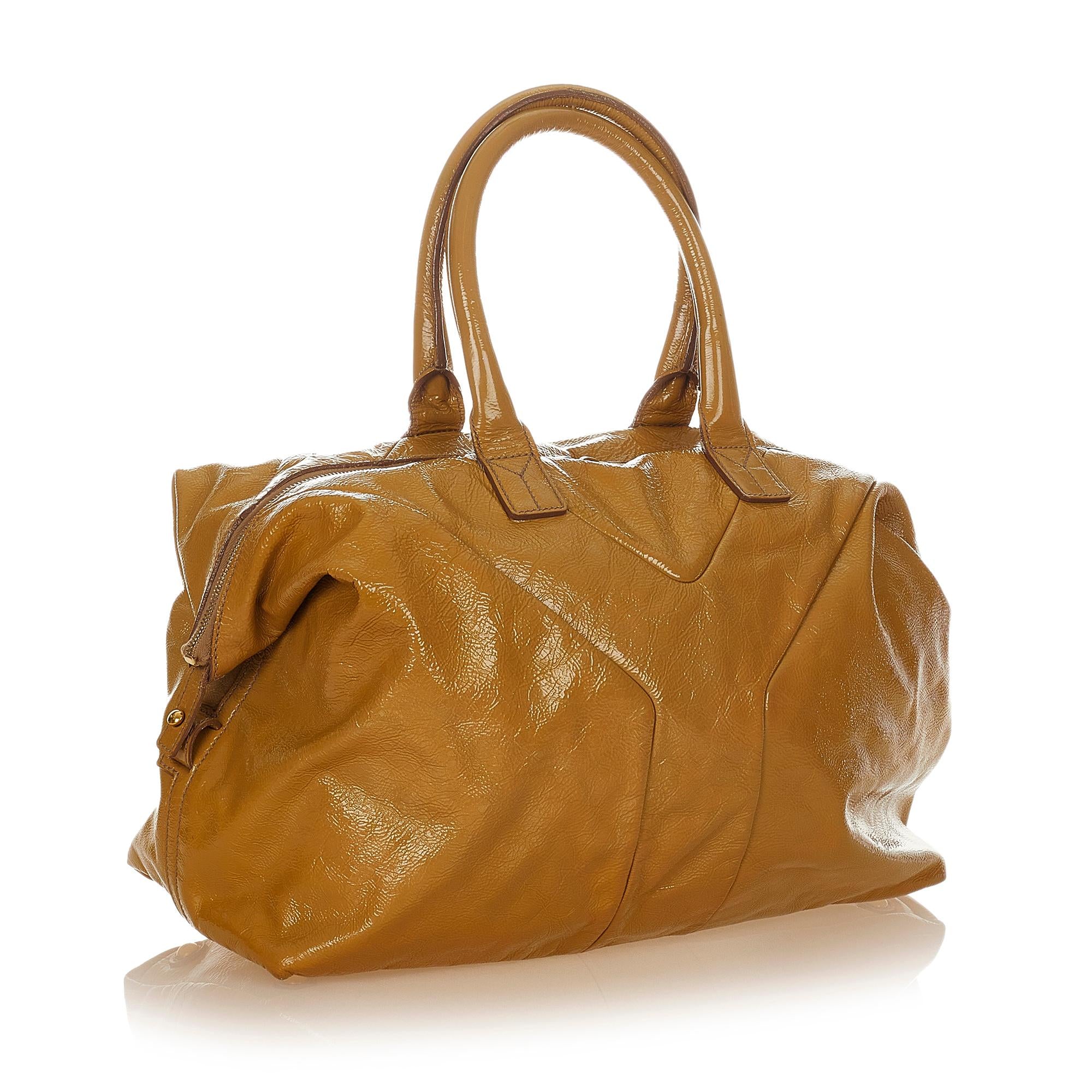 Saint Laurent Easy Y Patent Leather Tote Bag (SHG-26000)