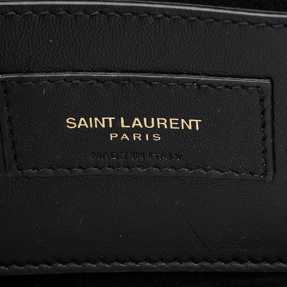 Saint Laurent Metallic Grain de Poudre Classic Kate Clutch (SHF-17619)
