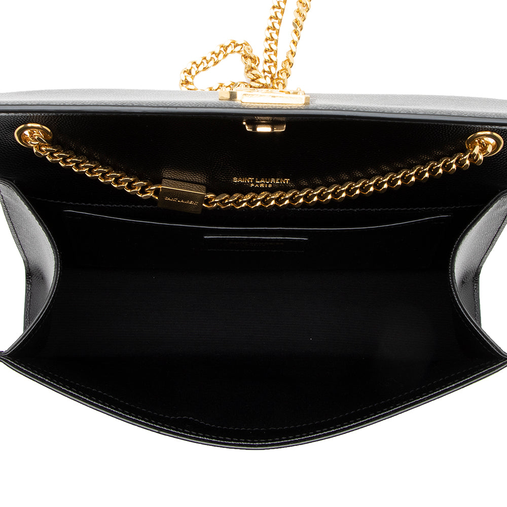 Saint Laurent Grain de Poudre Kate Medium Shoulder Bag (SHF-18033)