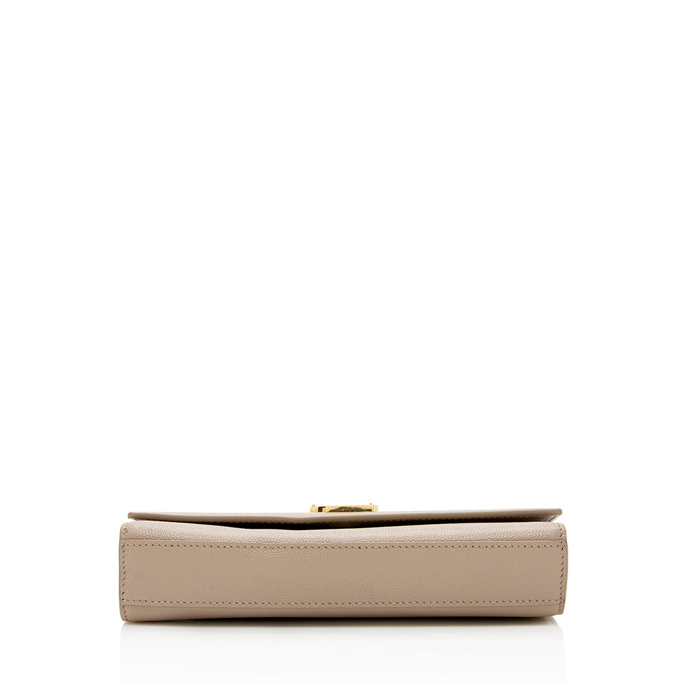 Saint Laurent Grain de Poudre Leather Classic Kate Chain Small Shoulder Bag (SHF-18573)