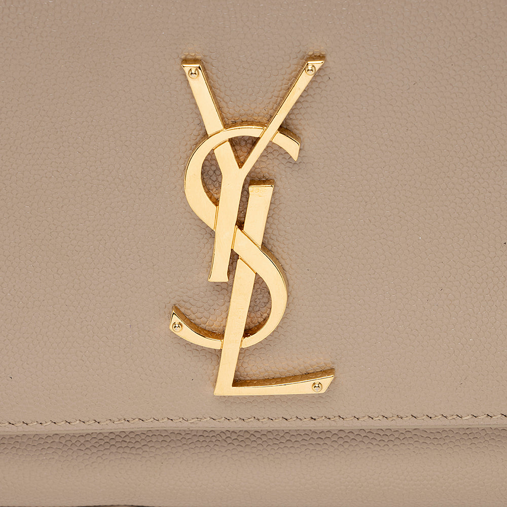 Saint Laurent Grain de Poudre Leather Classic Kate Chain Small Shoulder Bag (SHF-18573)