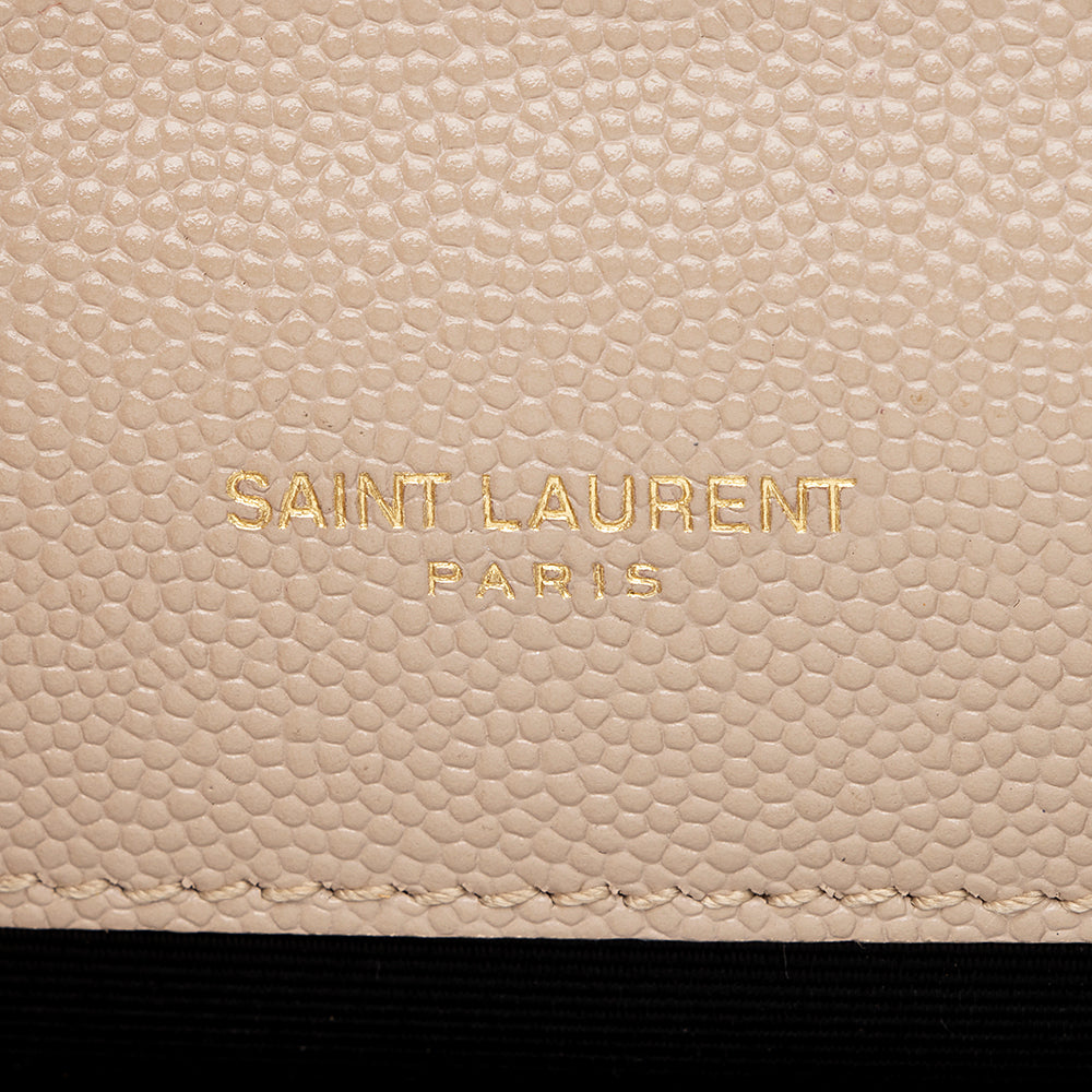 Saint Laurent Grain de Poudre Leather Classic Kate Chain Small Shoulder Bag (SHF-18573)