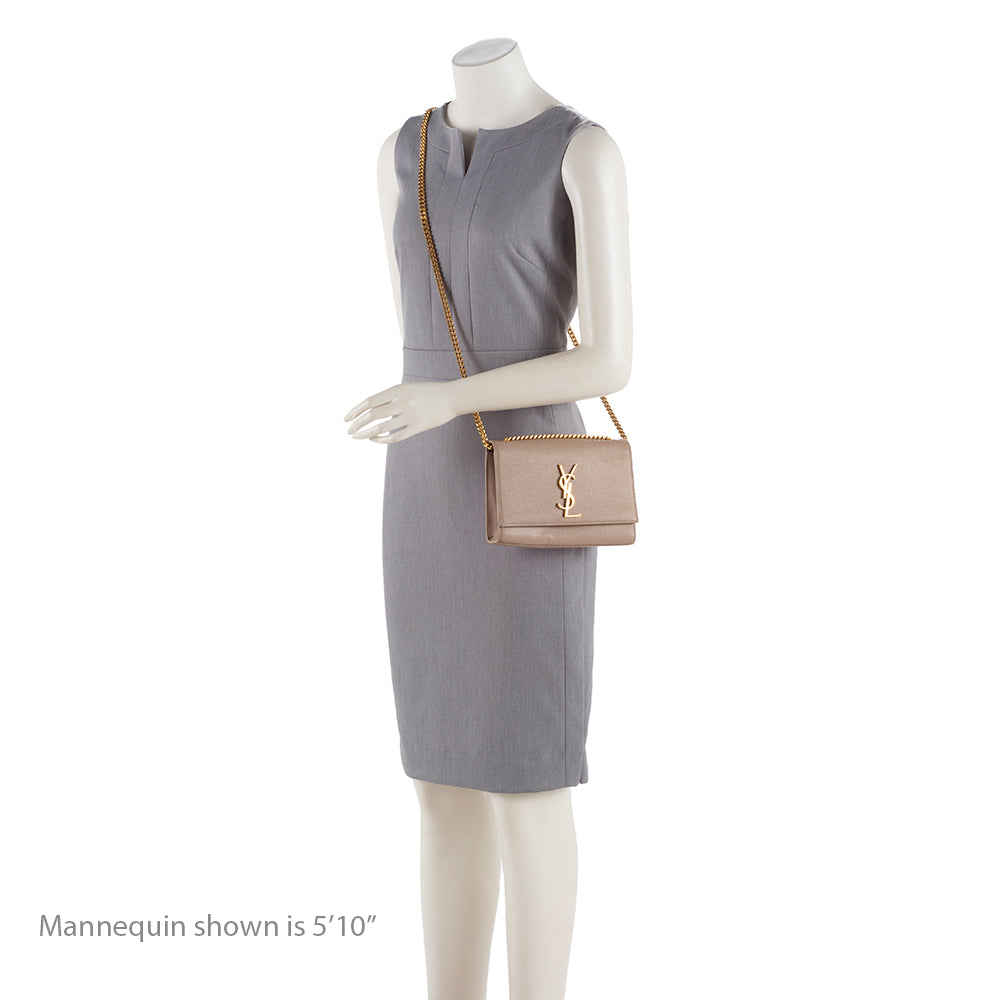 Saint Laurent Grain de Poudre Leather Classic Kate Chain Small Shoulder Bag (SHF-18573)