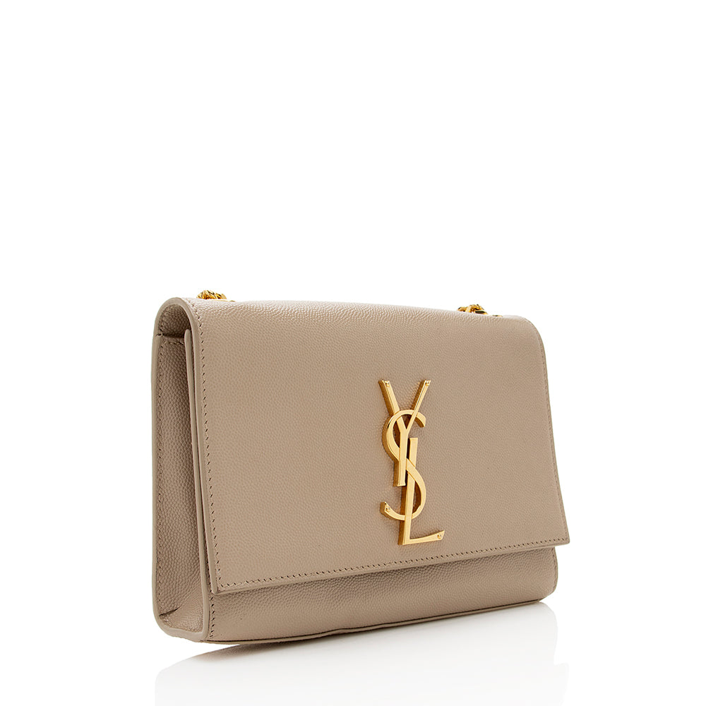Saint Laurent Grain de Poudre Leather Classic Kate Chain Small Shoulder Bag (SHF-18573)