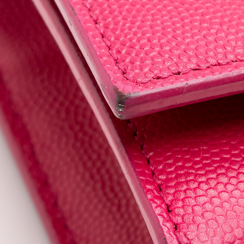 Saint Laurent Grain de Poudre Leather Classic Kate Chain Small Shoulder Bag (SHF-20743)