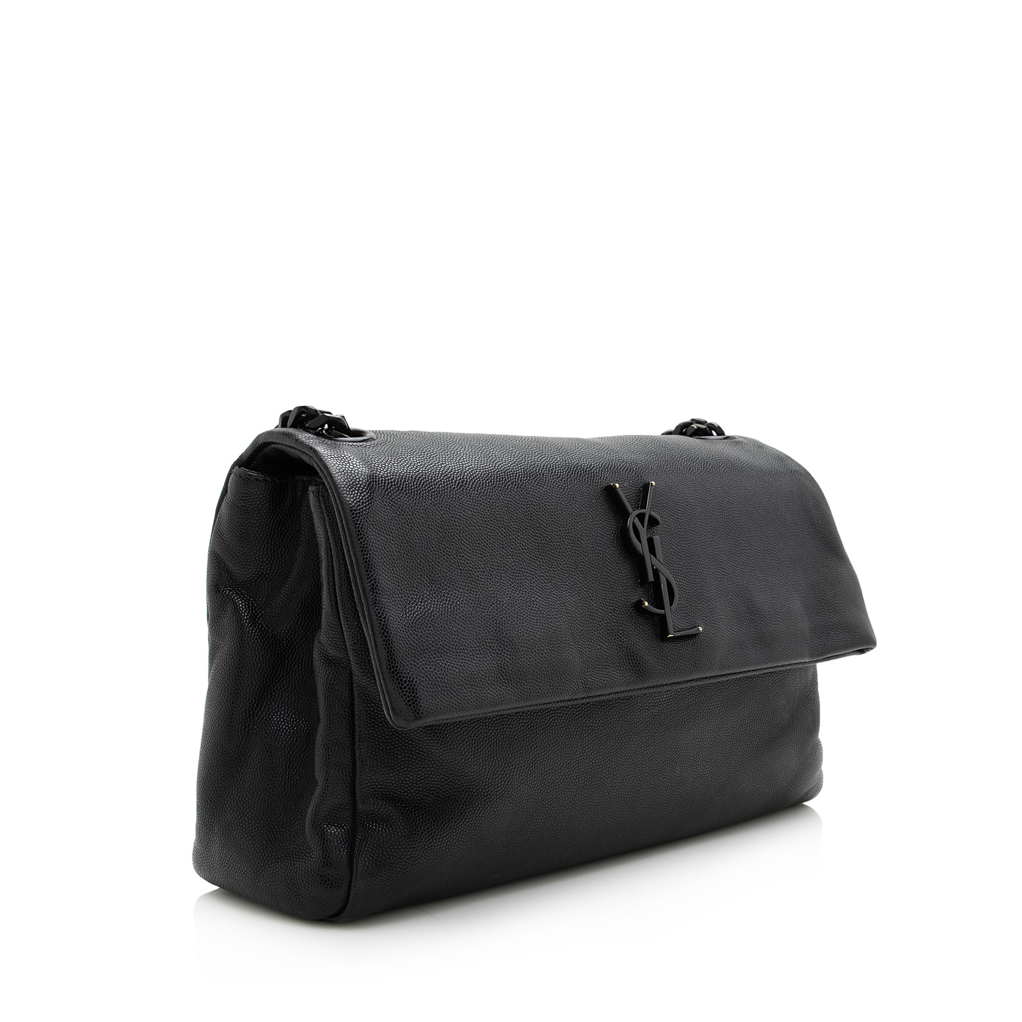 Saint Laurent Grain de Poudre West Hollywood Medium Flap Bag (SHF-22784)