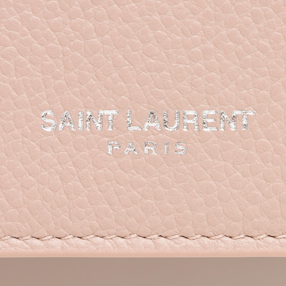 Saint Laurent Grained Leather Tiny Wallet - FINAL SALE (SHF-17878)