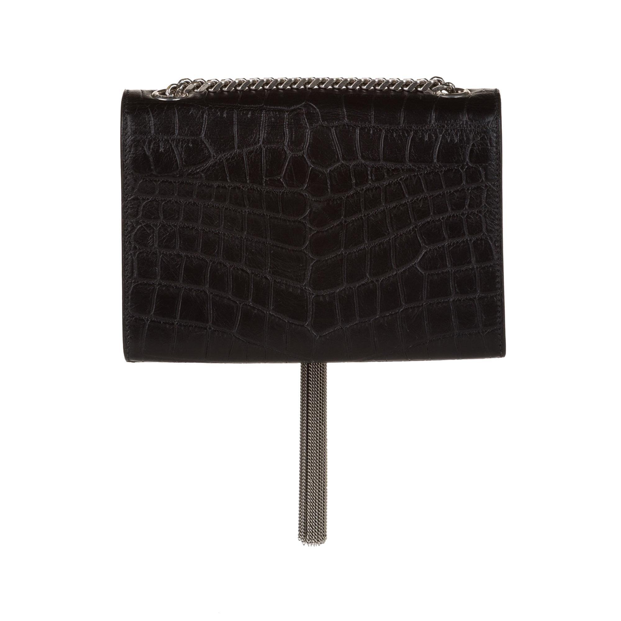 Saint Laurent Kate Embossed Leather Crossbody Bag (SHG-34527)