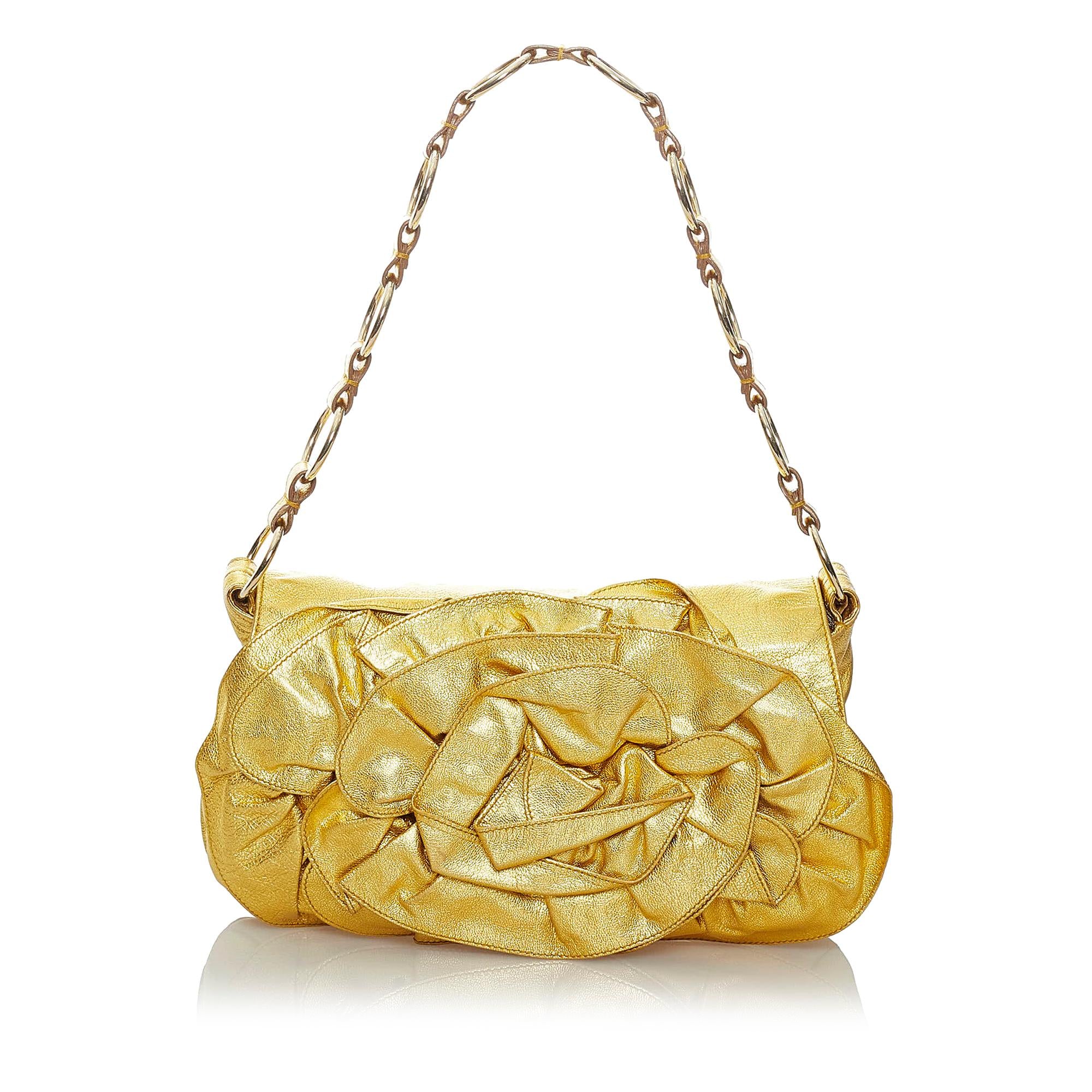 Saint Laurent Leather Baguette Bag (SHG-29637)