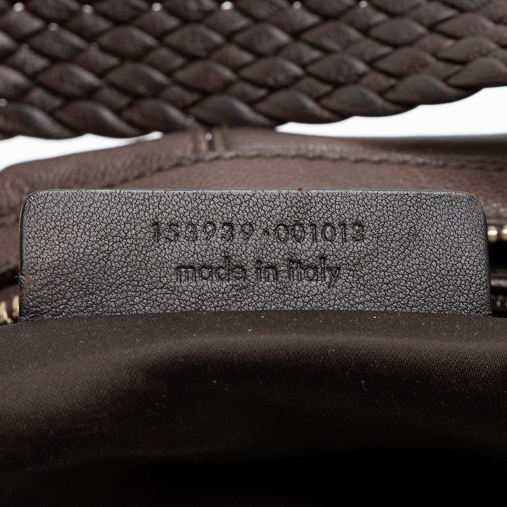 Saint Laurent Leather Braided Handle Hobo (SHF-19707)