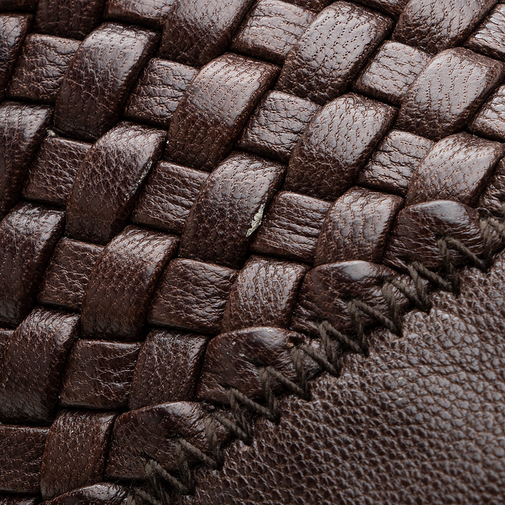 Saint Laurent Leather Braided Handle Hobo (SHF-19707)