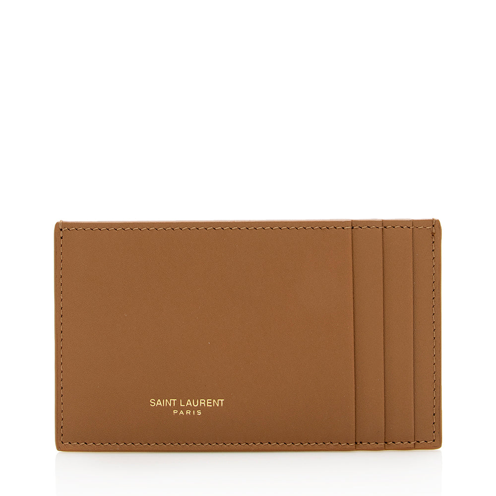 Saint Laurent Leather Card Case Insert (SHF-13749)