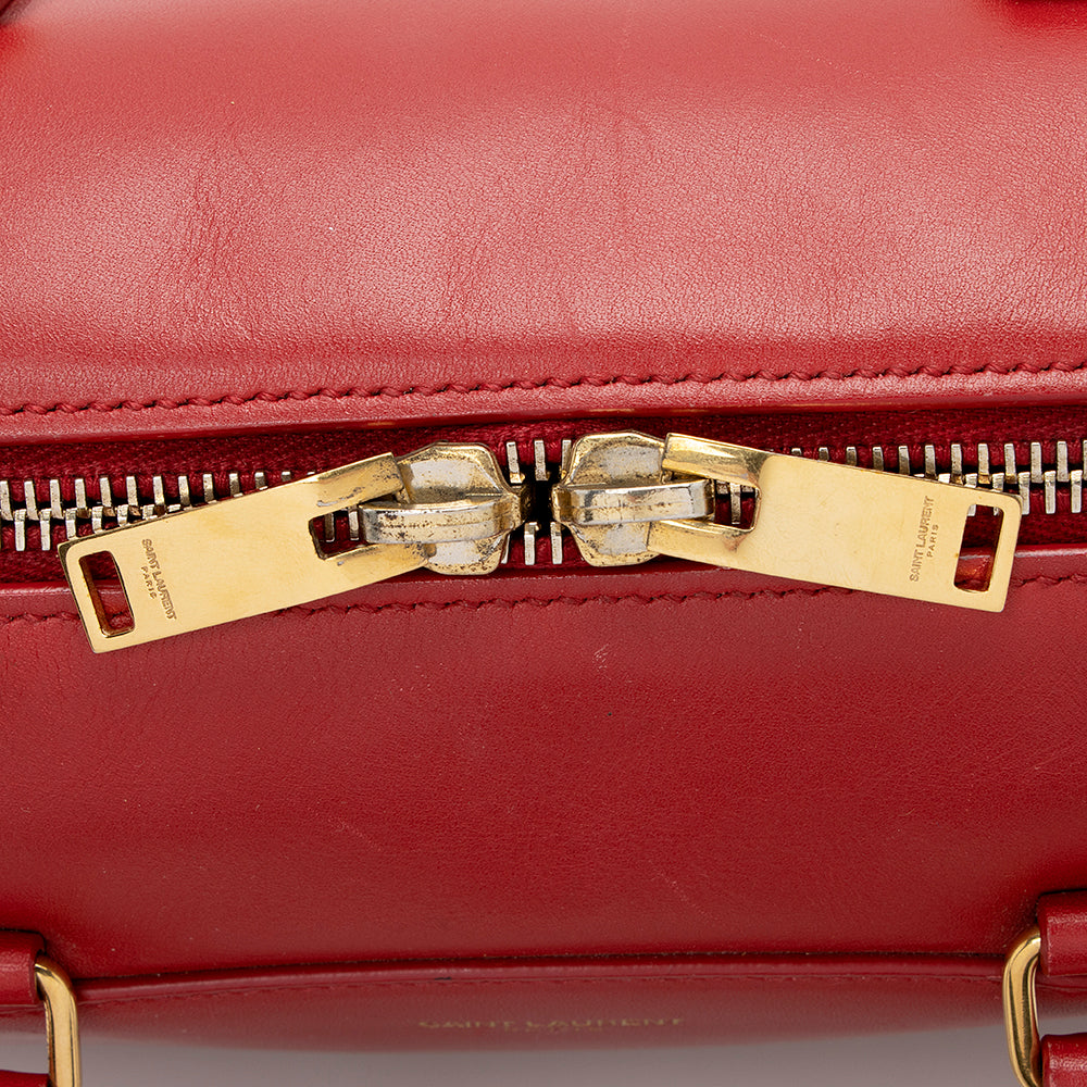 Saint Laurent Leather Classic Baby Duffle Satchel (SHF-14810)