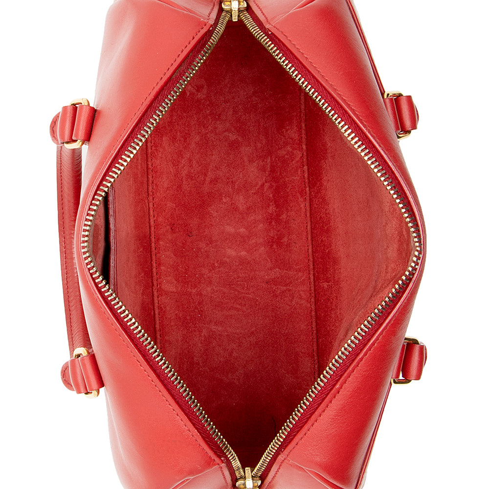 Saint Laurent Leather Classic Baby Duffle Satchel (SHF-14810)