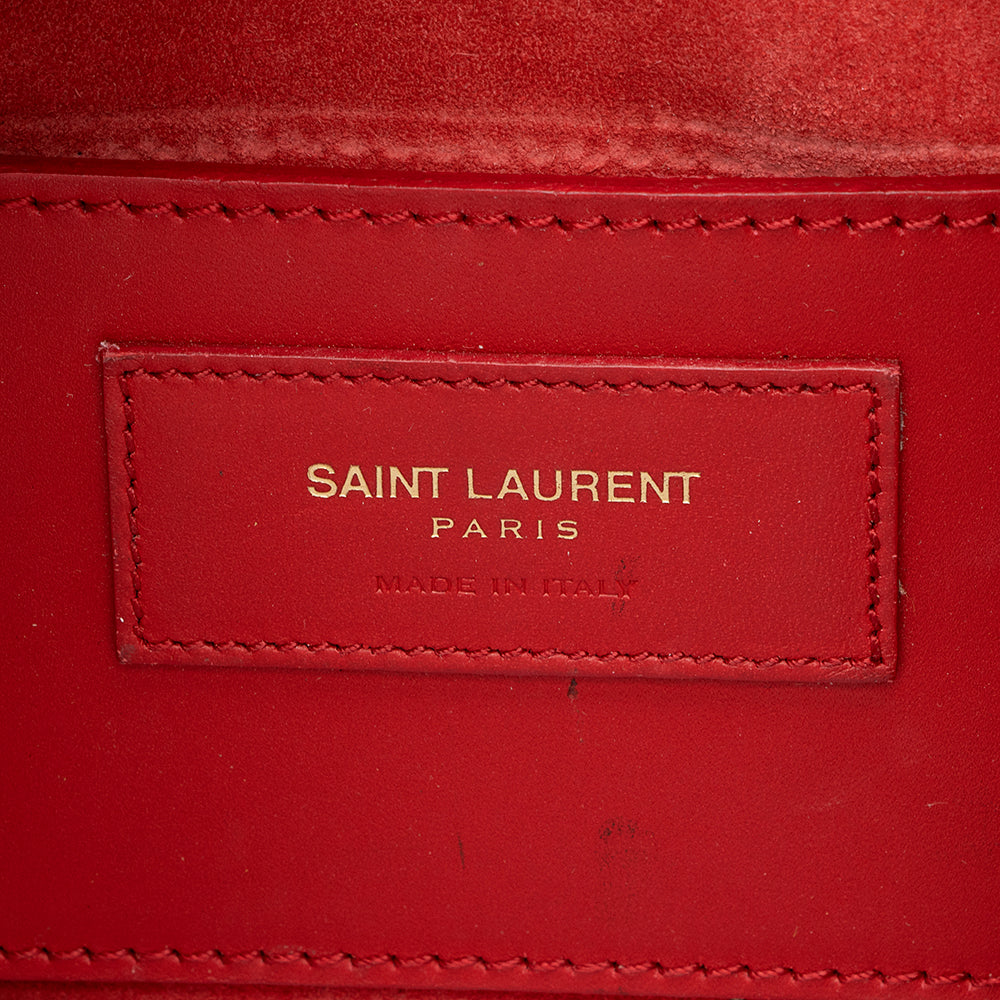 Saint Laurent Leather Classic Baby Duffle Satchel (SHF-14810)