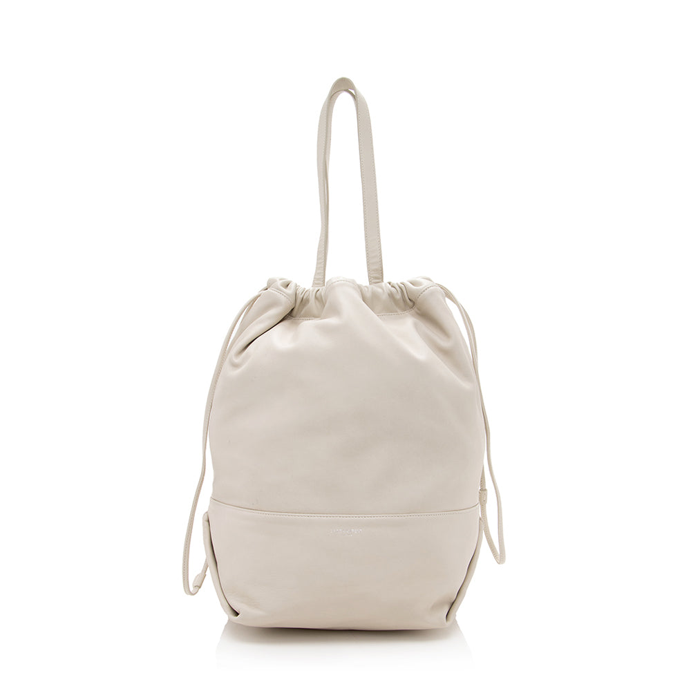 Saint Laurent Leather Harlem Bucket Bag - FINAL SALE (SHF-17153)