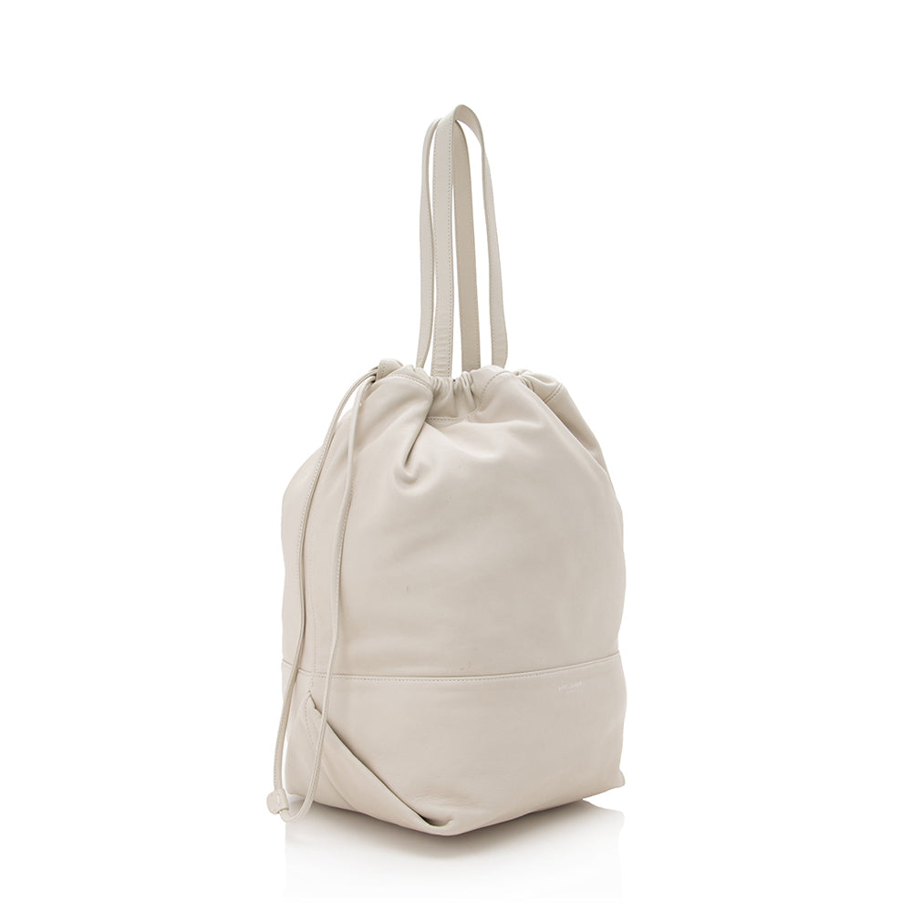 Saint Laurent Leather Harlem Bucket Bag - FINAL SALE (SHF-17153)