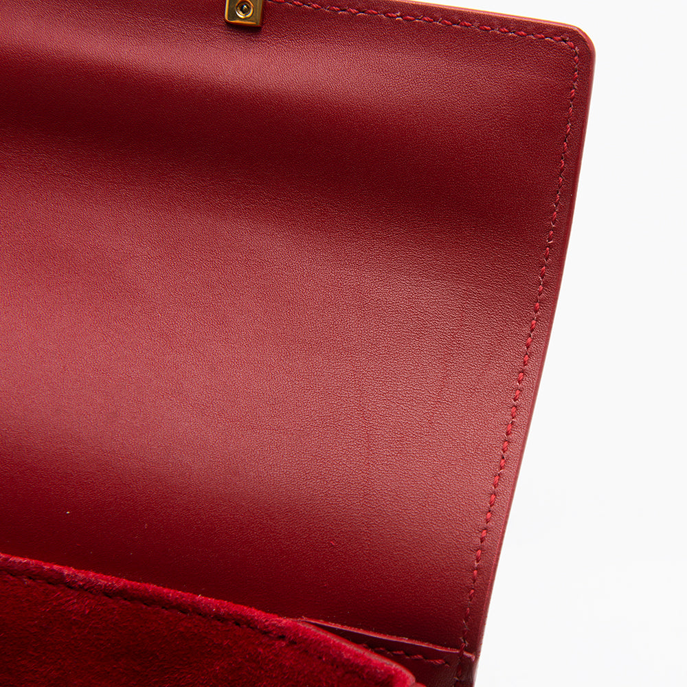 Saint Laurent Leather Lulu Small Shoulder Bag (SHF-12698)