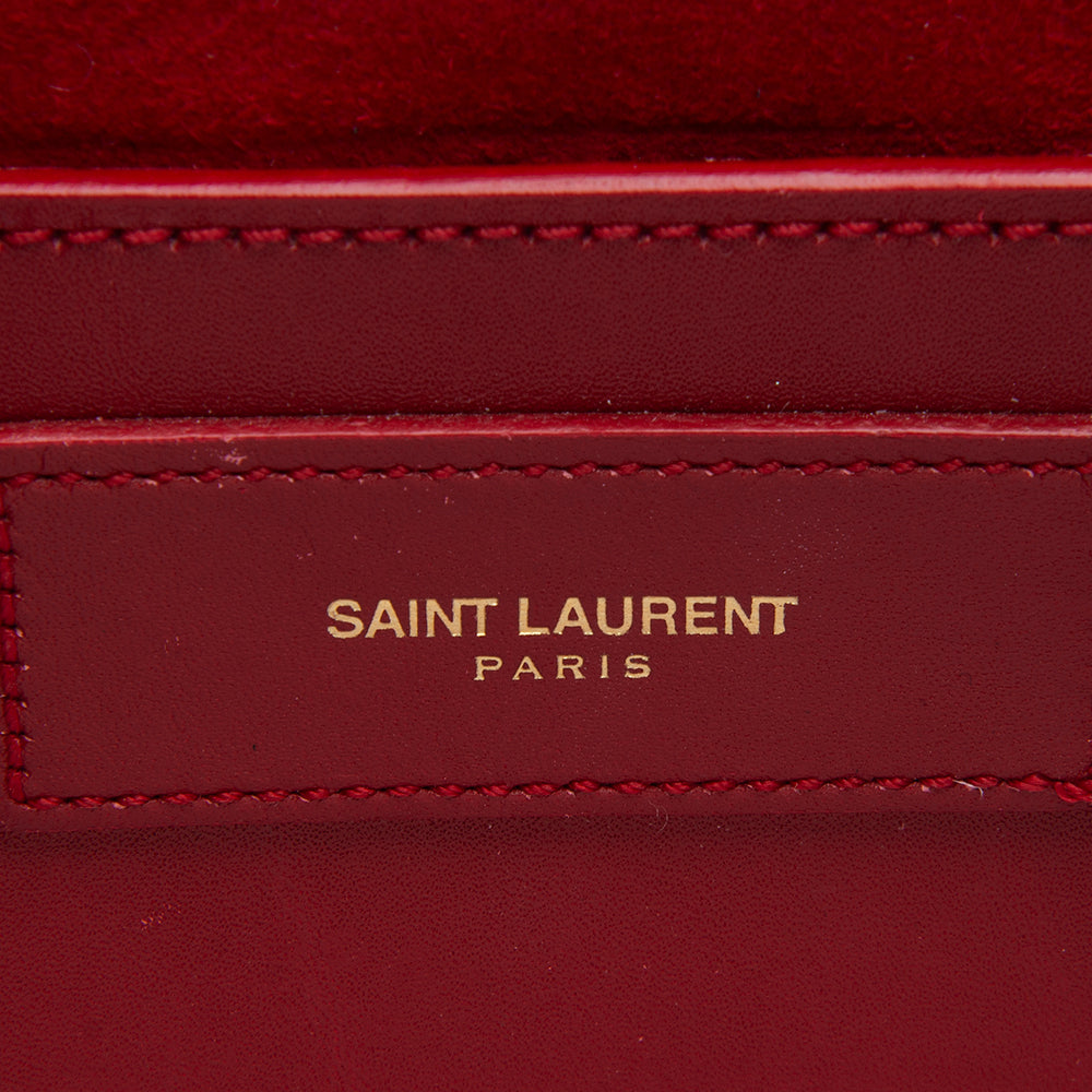 Saint Laurent Leather Lulu Small Shoulder Bag (SHF-12698)