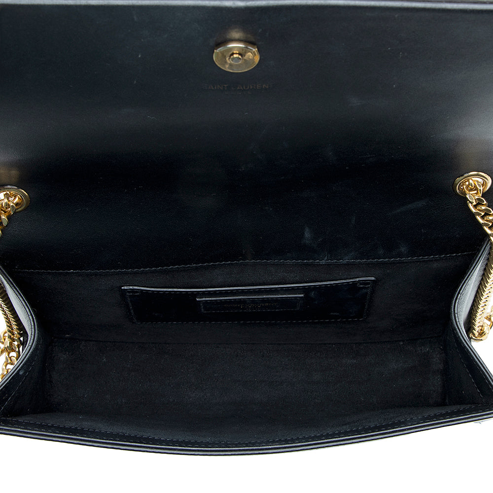 Saint Laurent Leather Monogram Kate Tassel Medium Shoulder Bag - FINAL SALE (SHF-18858)