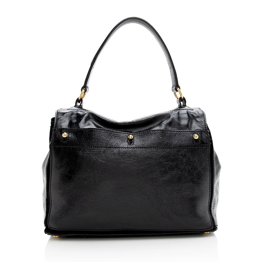 Saint Laurent Leather Muse Two Medium Satchel (SHF-19501)