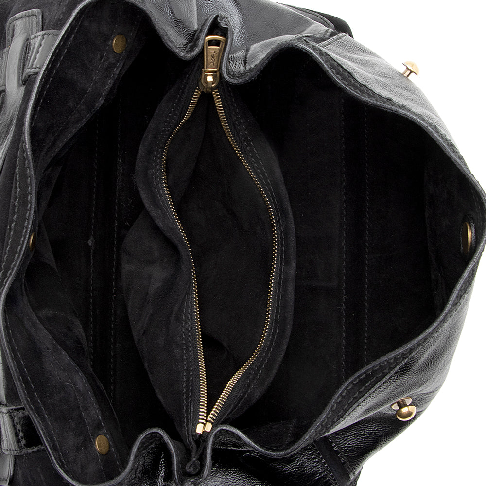 Saint Laurent Leather Muse Two Medium Satchel (SHF-19501)