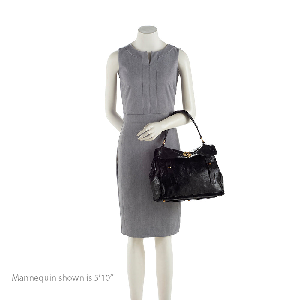 Saint Laurent Leather Muse Two Medium Satchel (SHF-19501)