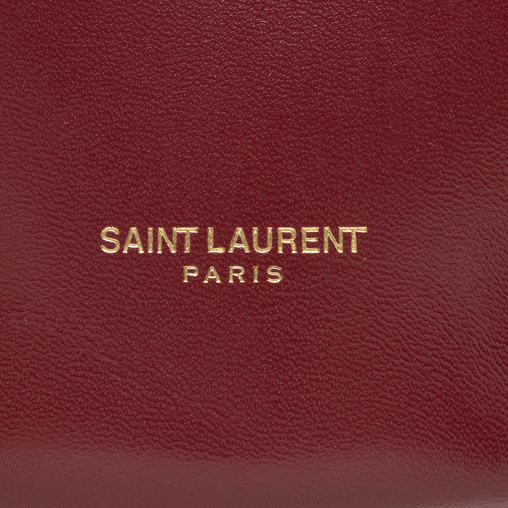 Saint Laurent Leather Small Talitha Bucket Bag - FINAL SALE (SHF-16532)