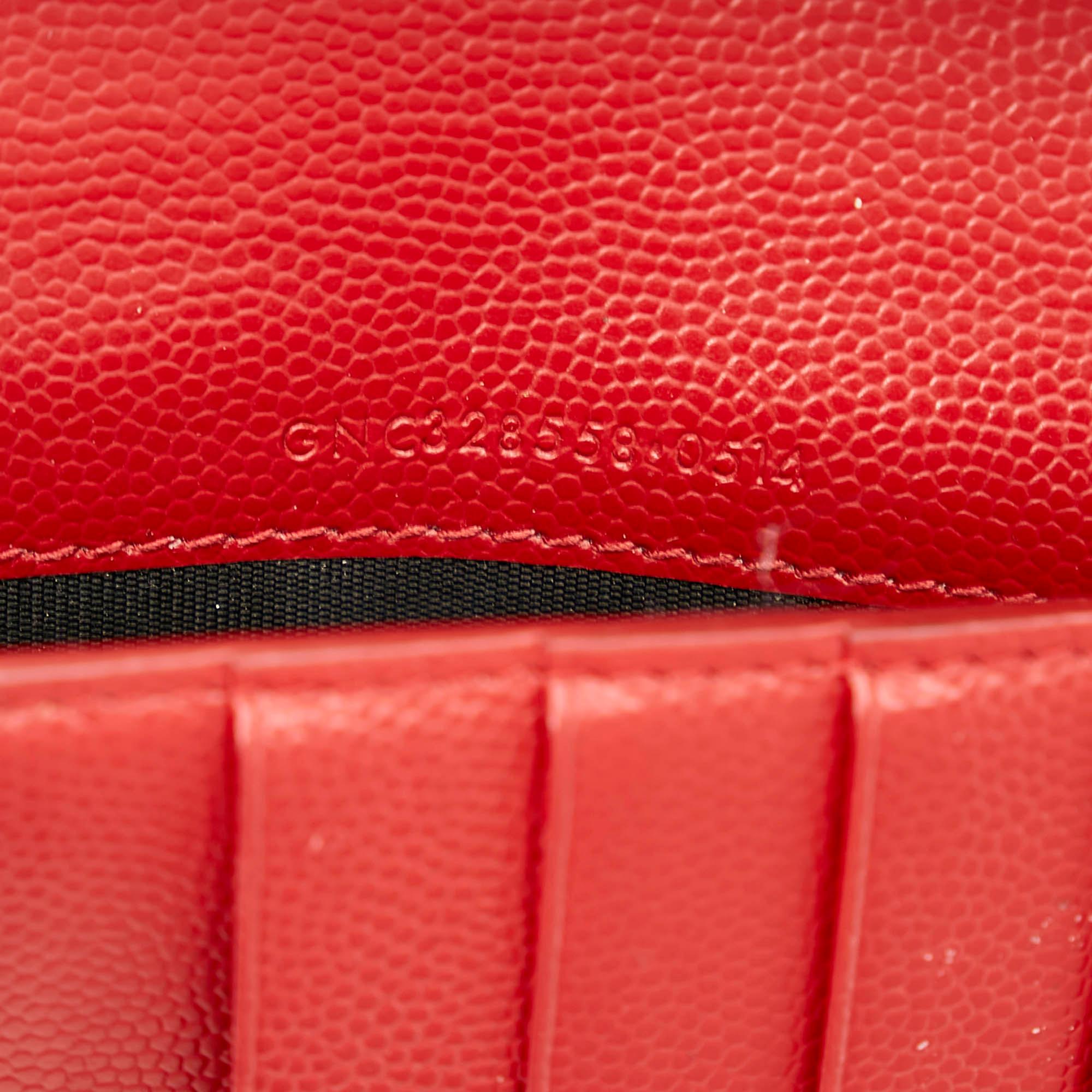 Saint Laurent Leather Zip Around Wallet (SHG-22445)