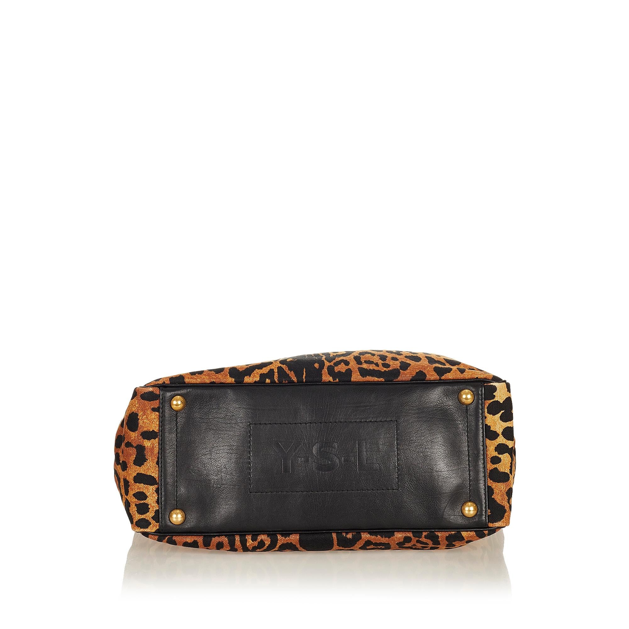 Saint Laurent Leopard Print Tote Bag (SHG-31053)