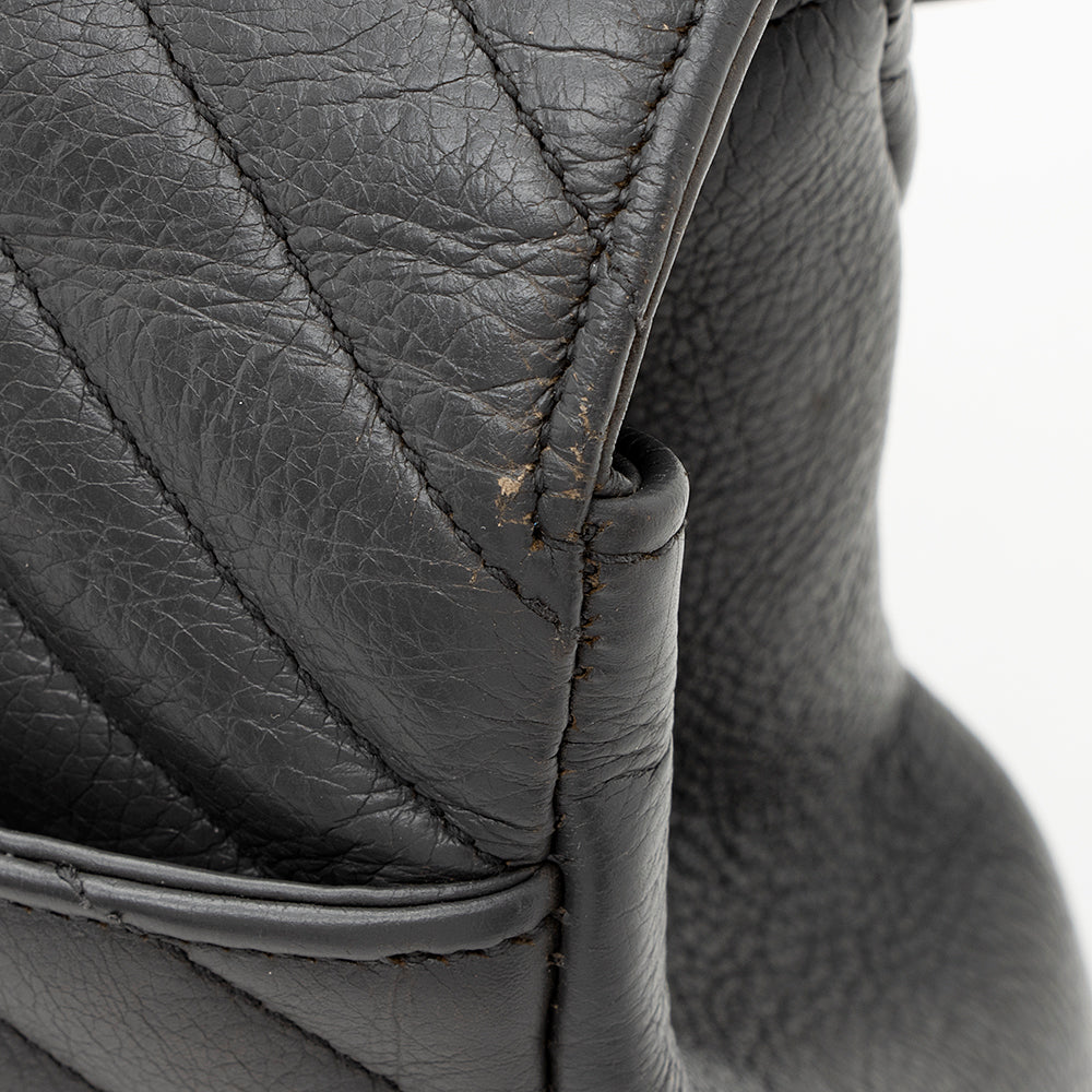 Saint Laurent Matelasse Calfskin Classic Monogram College Large Shoulder Bag (SHF-19141)