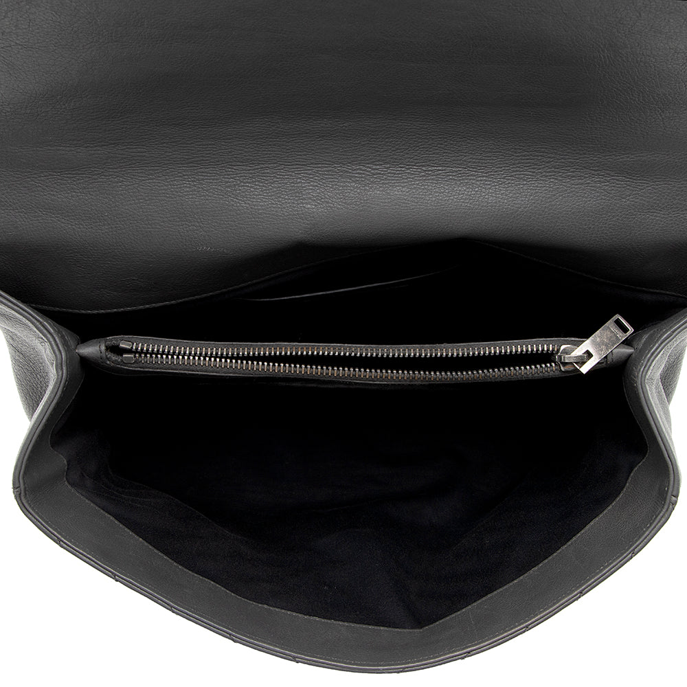 Saint Laurent Matelasse Calfskin Classic Monogram College Large Shoulder Bag (SHF-19141)