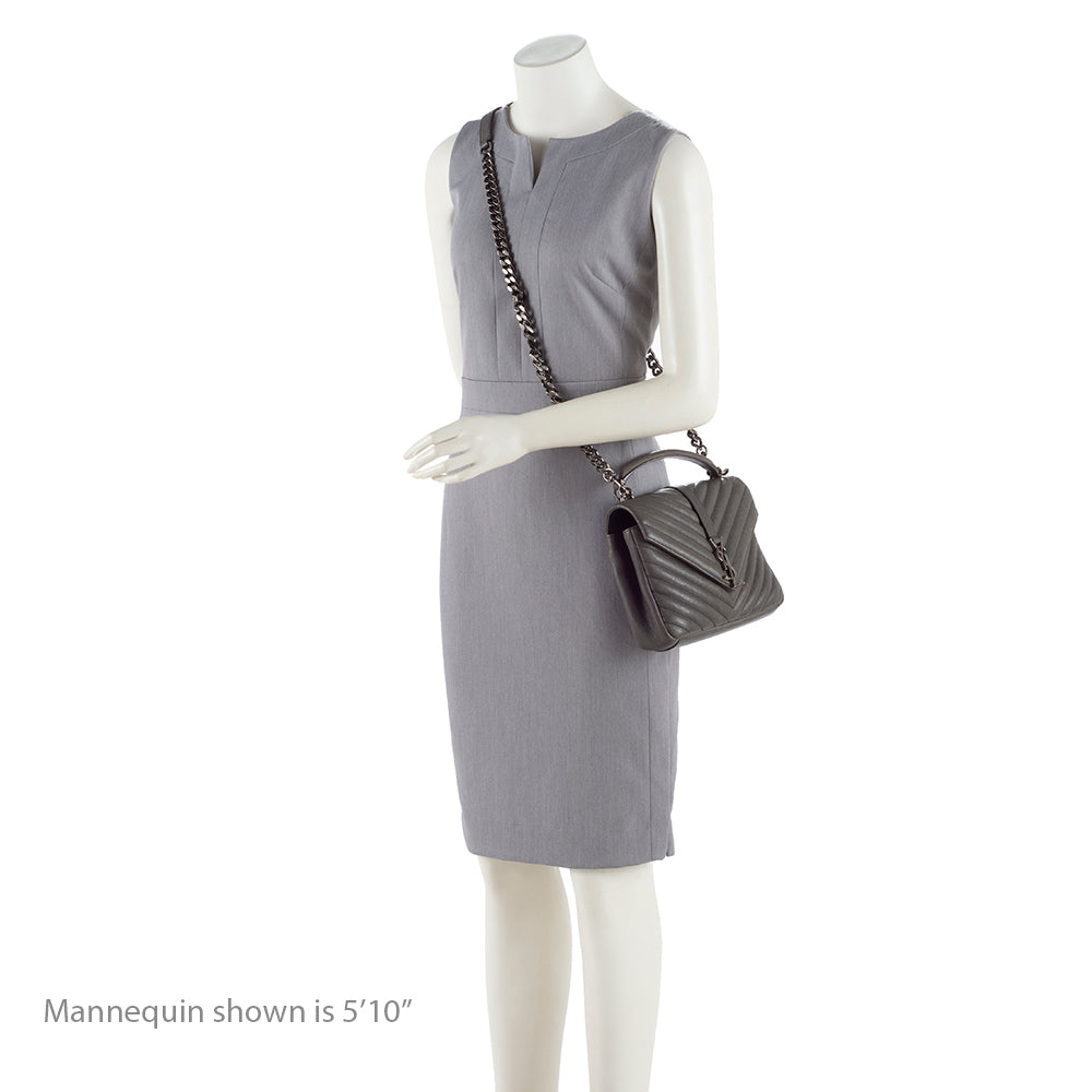 Saint Laurent Matelasse Calfskin Monogram Medium College Shoulder Bag (SHF-16571)