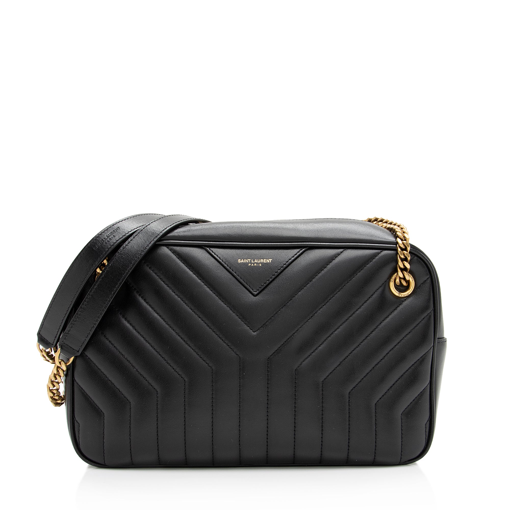 Saint Laurent Matelasse Calfskin Joan Large Camera Bag (SHF-23276)