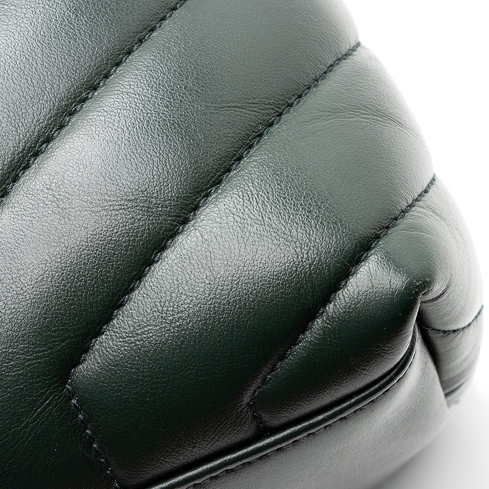 Saint Laurent Matelasse Calfskin Monogram LouLou Chain Medium Shoulder Bag (SHF-20578)