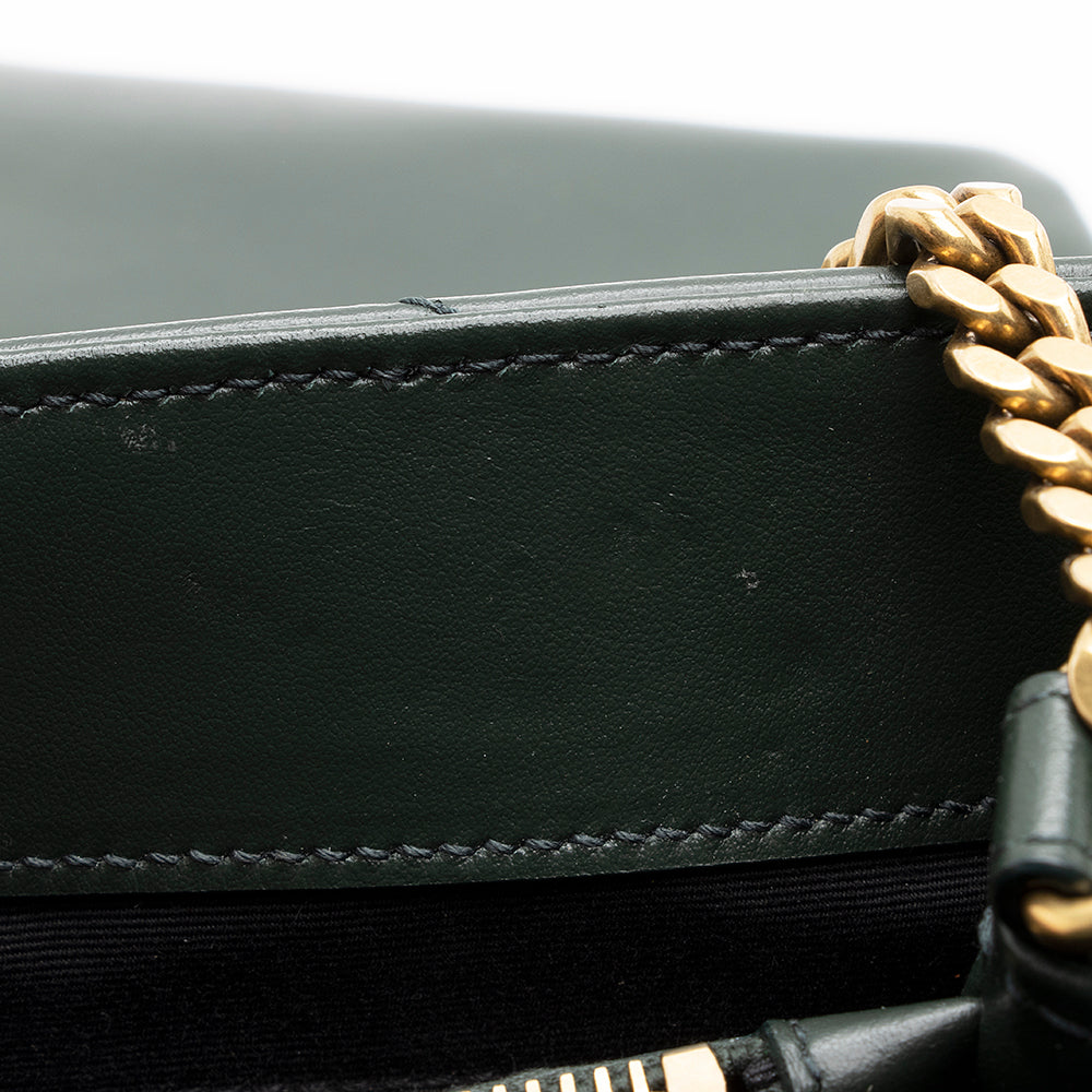 Saint Laurent Matelasse Calfskin Monogram LouLou Chain Medium Shoulder Bag (SHF-20578)