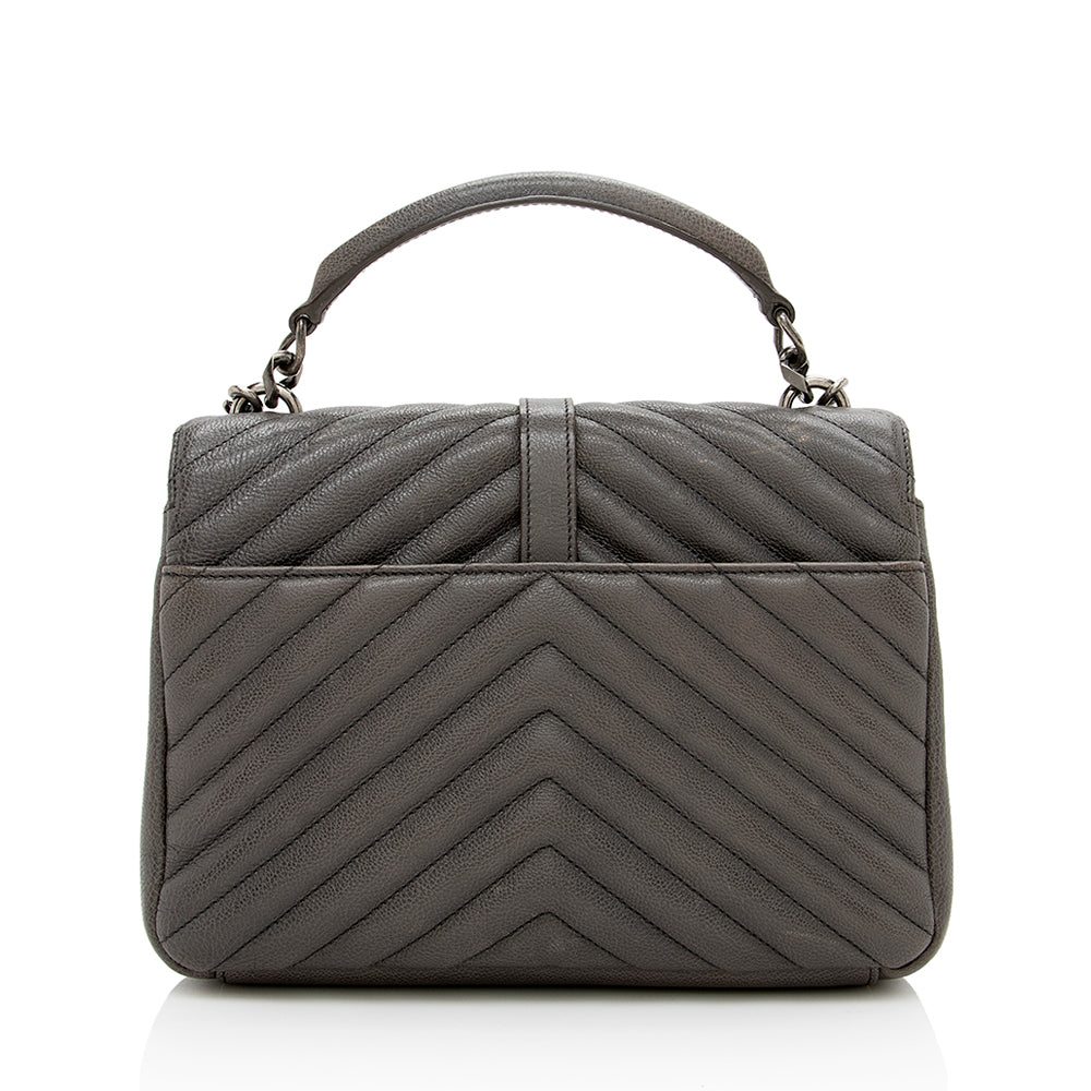 Saint Laurent Matelasse Calfskin Monogram Medium College Shoulder Bag (SHF-16571)