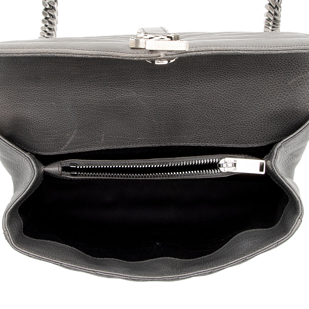 Saint Laurent Matelasse Calfskin Monogram Medium College Shoulder Bag (SHF-16571)