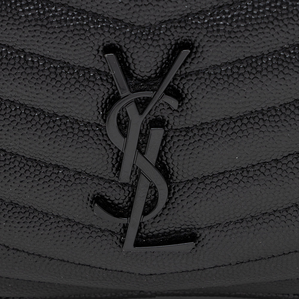 Saint Laurent Matelasse Grain de Poudre Lou Mini Camera Bag - FINAL SALE (SHF-21062)