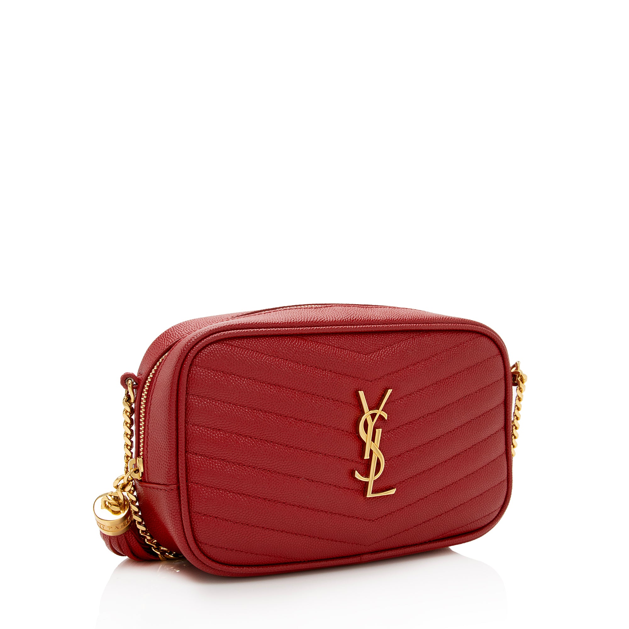 Saint Laurent Matelasse Grain de Poudre Lou Mini Camera Bag (SHF-22432)