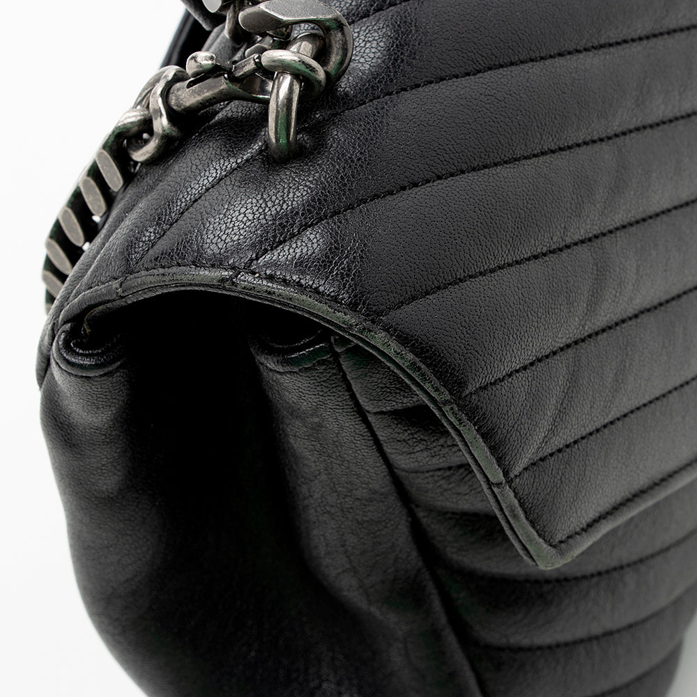 Saint Laurent Matelasse Lambskin Classic Monogram Large College Bag (SHF-18019)