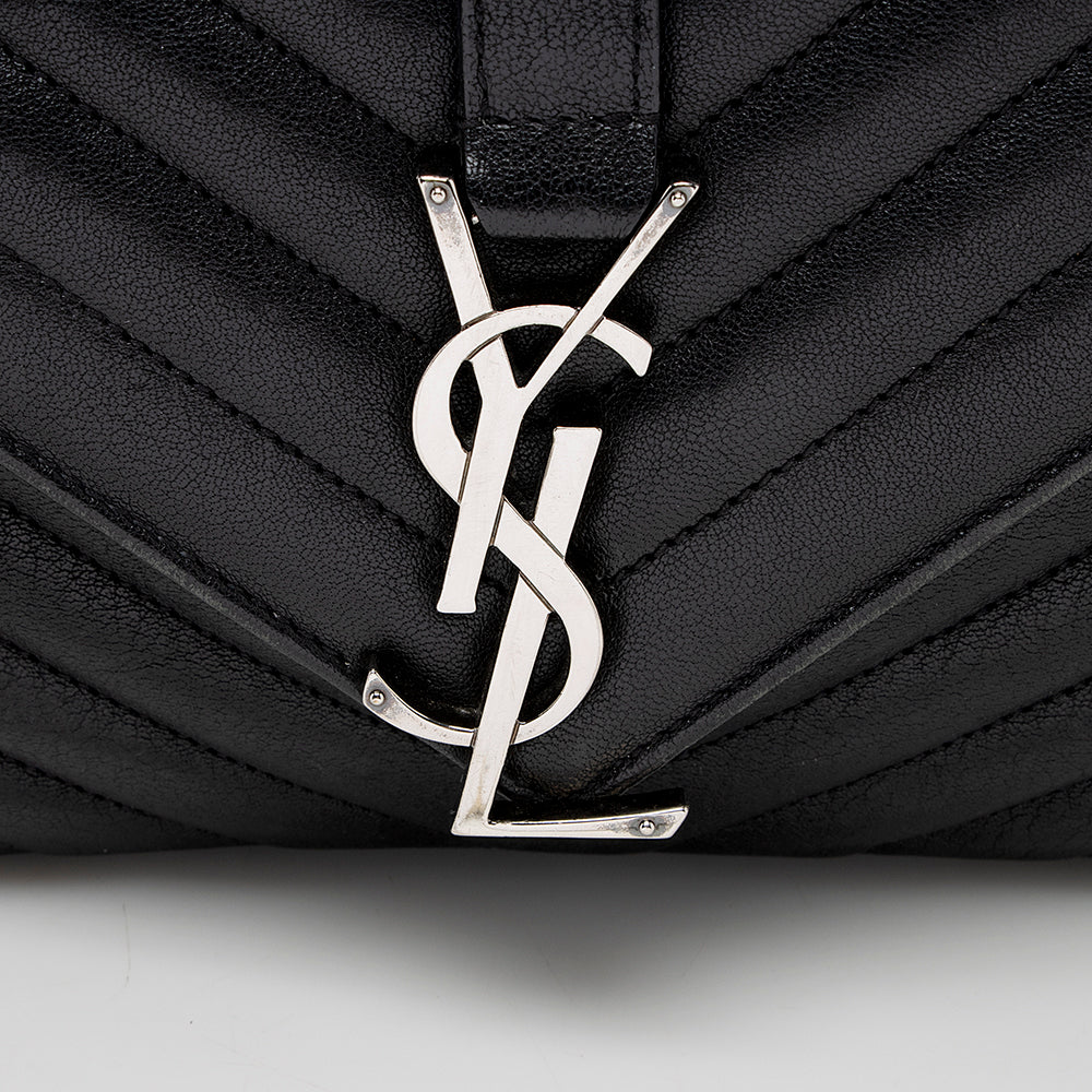 Saint Laurent Matelasse Lambskin Classic Monogram Large College Bag (SHF-18019)