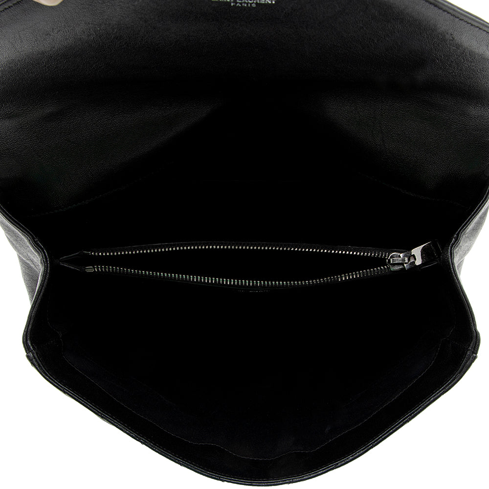 Saint Laurent Matelasse Lambskin Classic Monogram Large College Bag (SHF-18019)