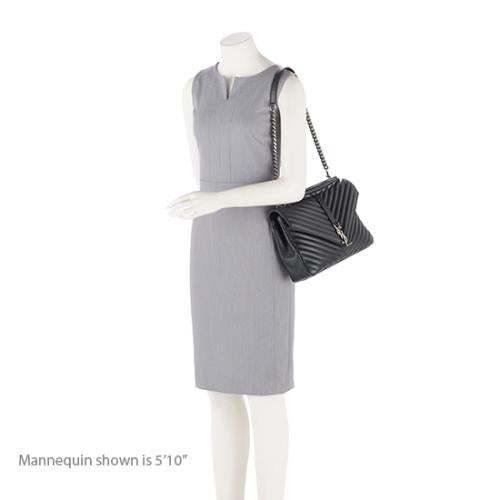 Saint Laurent Matelasse Lambskin Classic Monogram Large College Bag (SHF-18019)