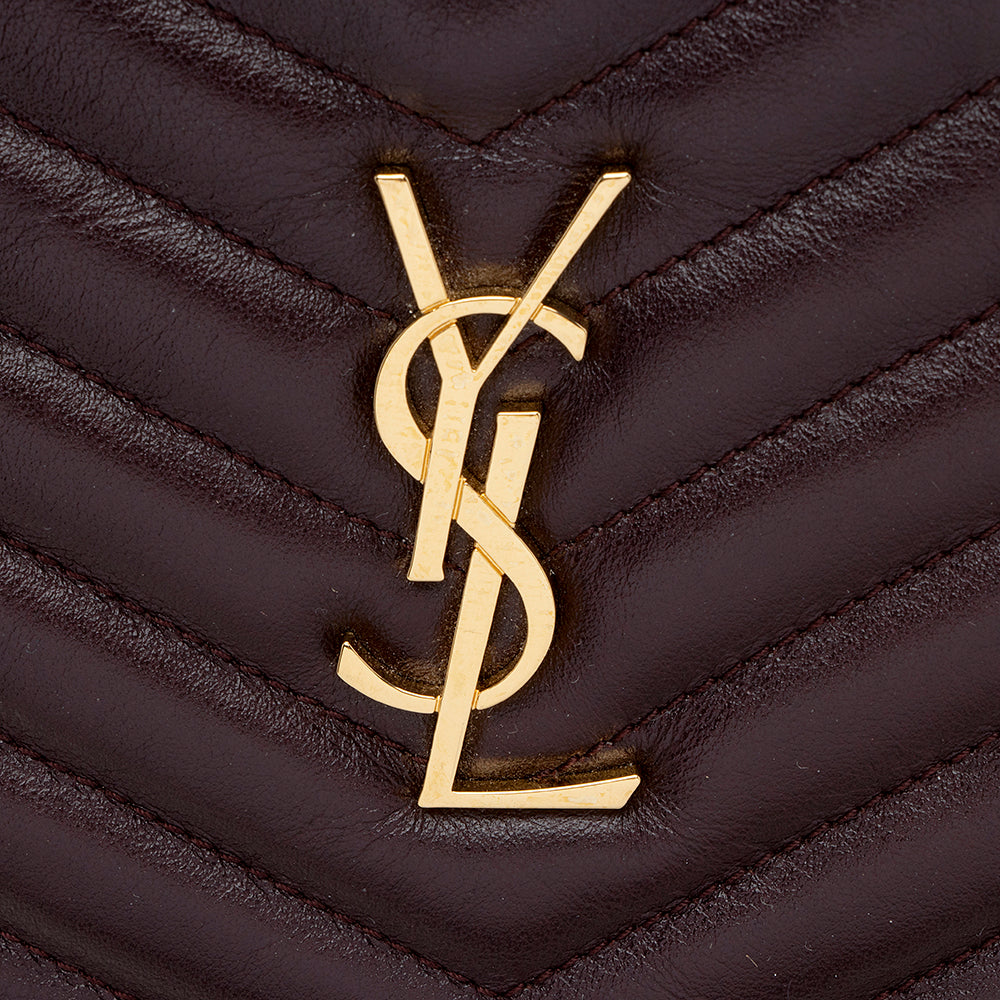 Saint Laurent Matelasse Leather Large Wristlet (SHF-16924)