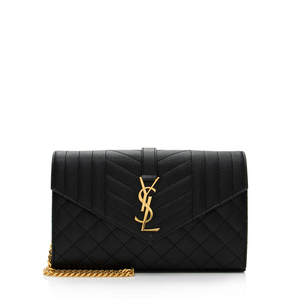 Yves Saint Laurent WOC Mixed Matelasse Leather Wallet