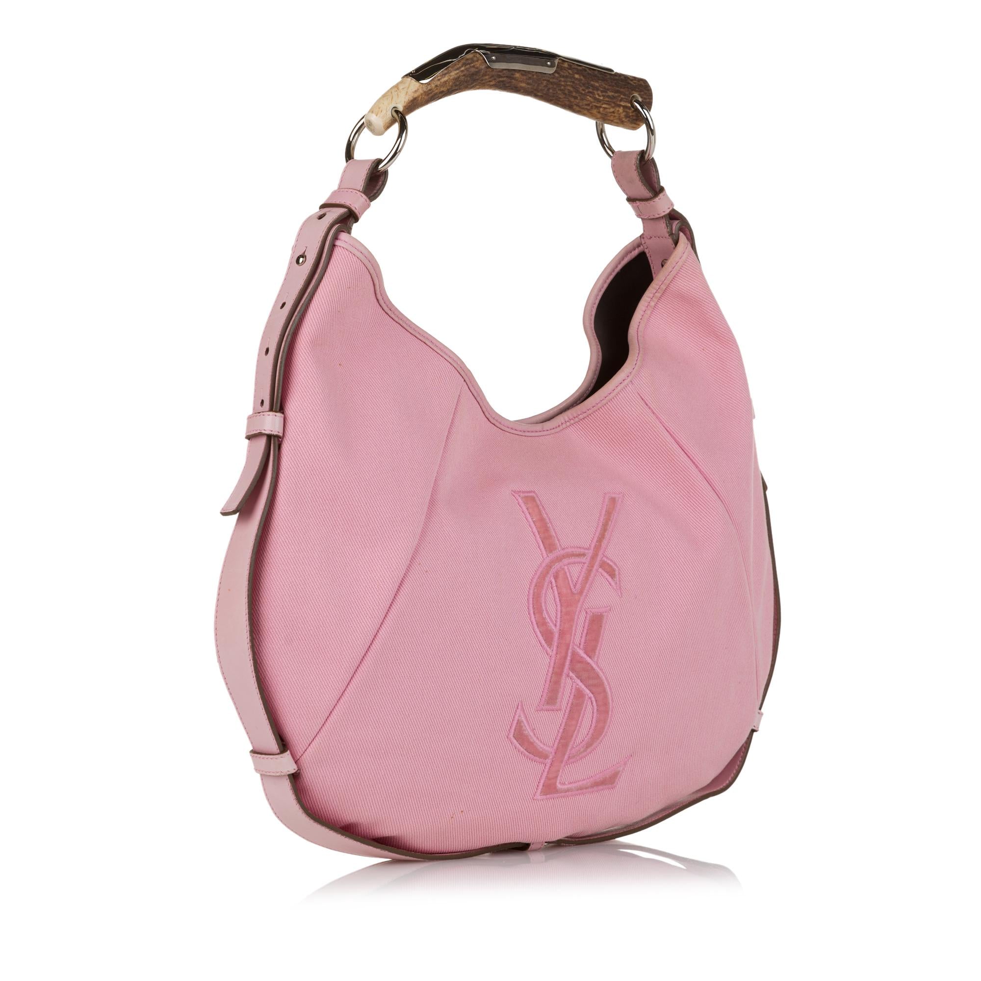 Saint Laurent Mombasa Canvas Shoulder Bag (SHG-33719)